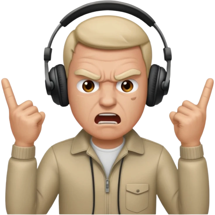 radio guy swearing emoji