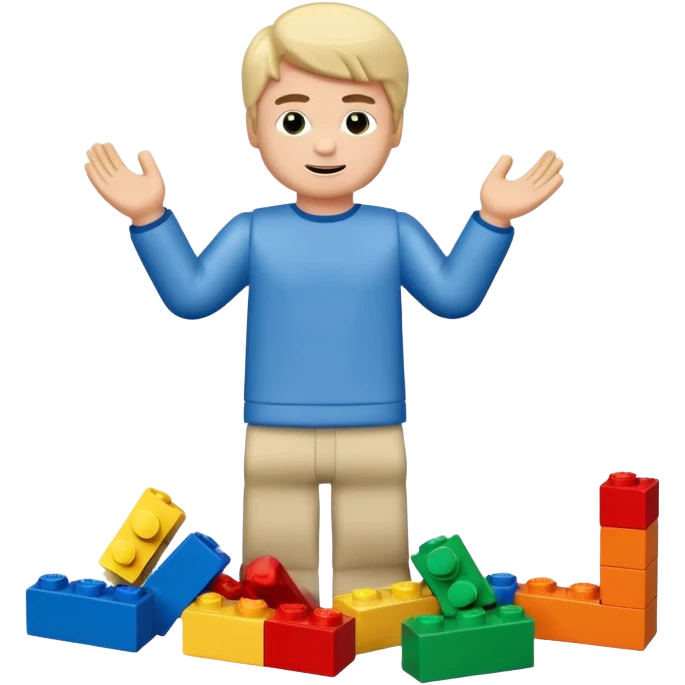 boys playing with legos full body emoji