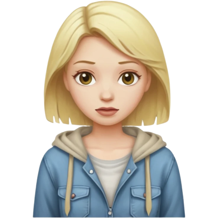 a homeless blonde woman emoji