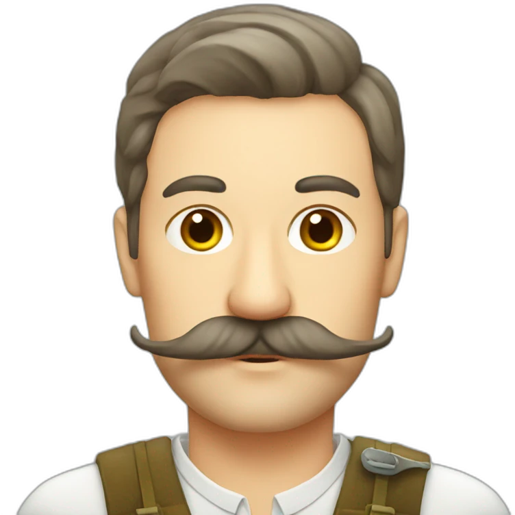russian moustache husband with fish emoji