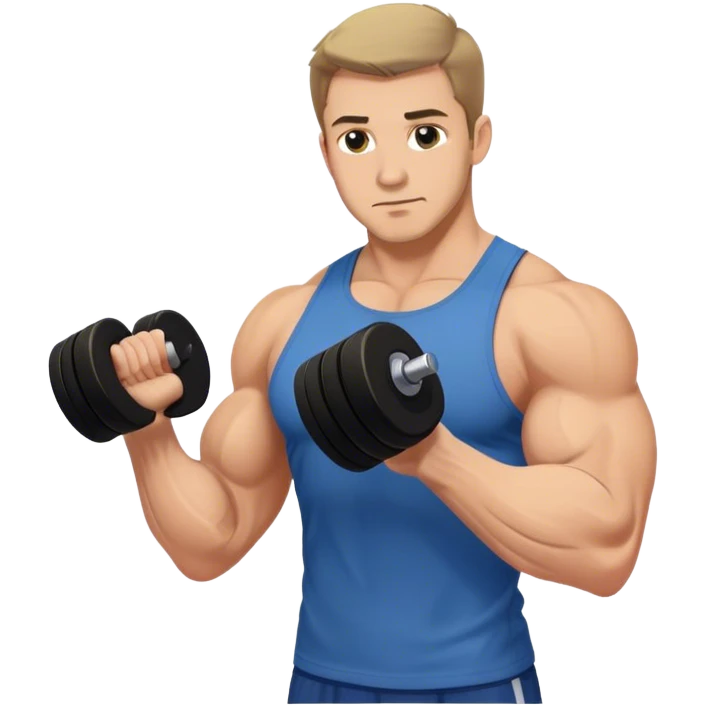 man weighted wrist curl emoji