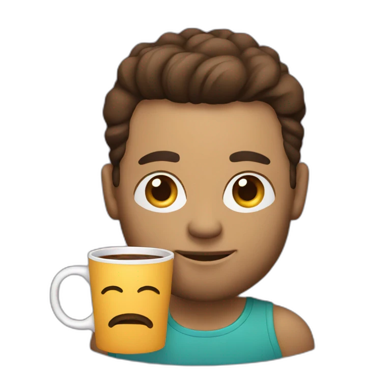 developer with a coffee mug emoji