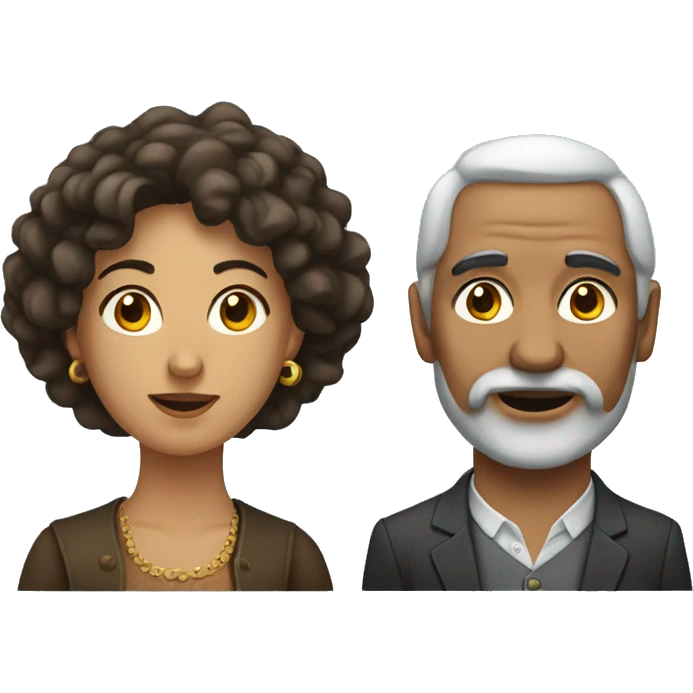 Georgian man and woman emoji