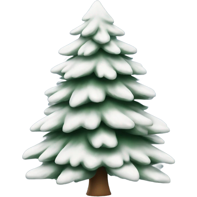  actual white fir christmas tree isolated.  emoji
