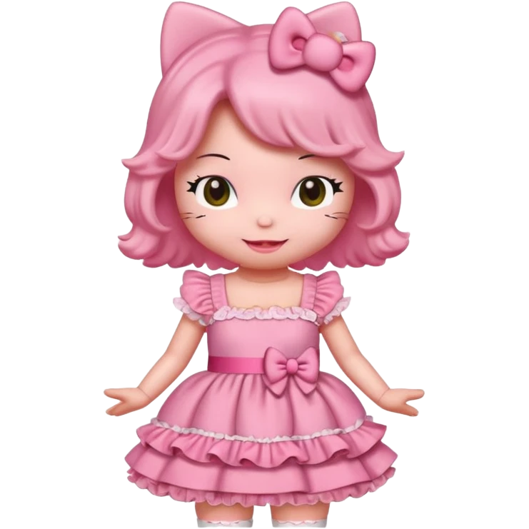 a coquette hello kitty doll emoji