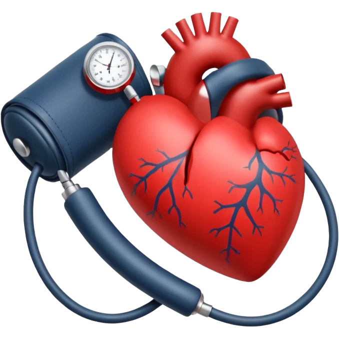 blood pressure cuff squeezing heart emoji