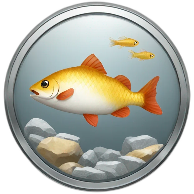 Latvian coin lats with fish emoji