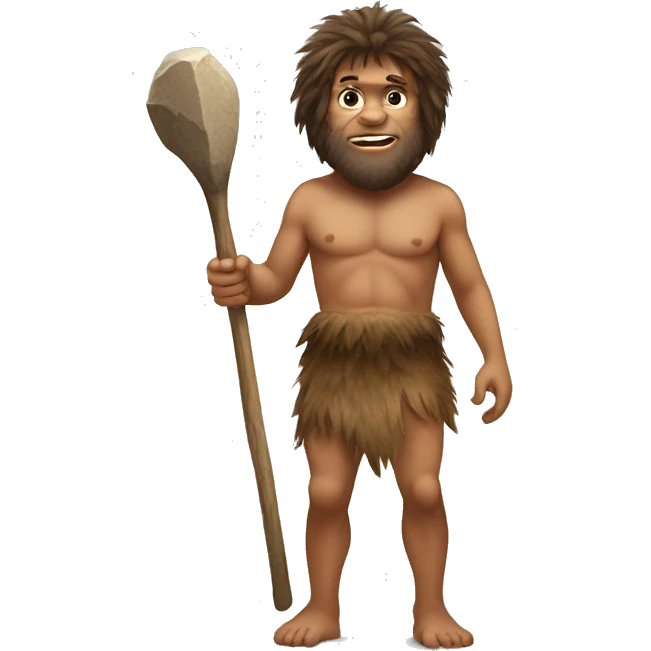 small caveman with club emoji
