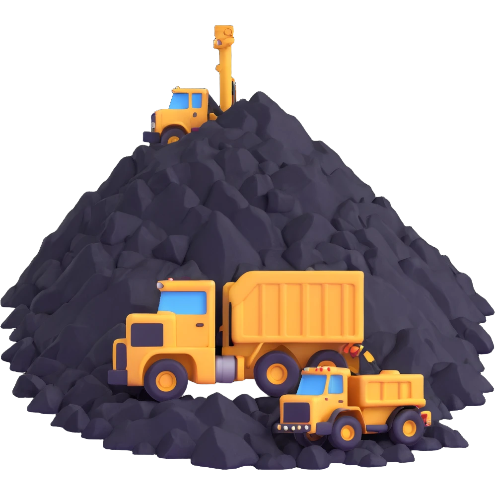 bulk cargo coal pile emoji