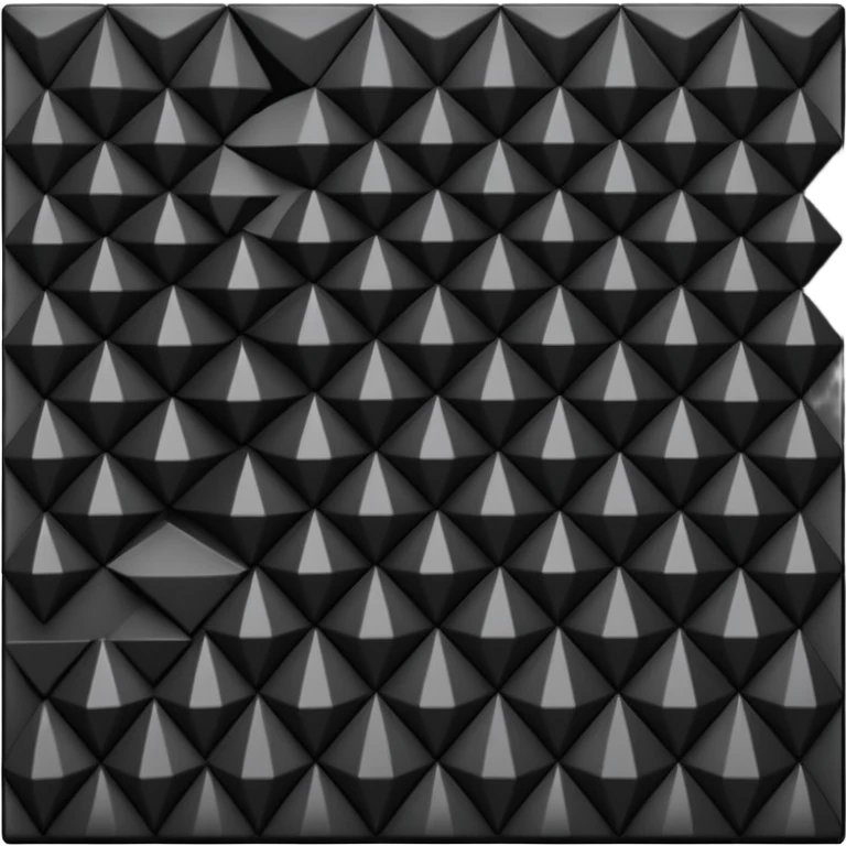 black wavy soundproofing panel with pyramid pattern emoji