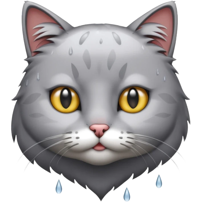 Cat in the rain emoji