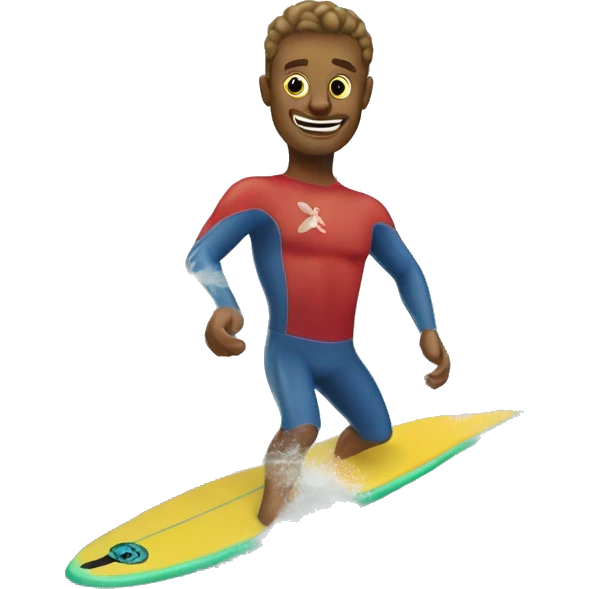 Surfing at Muizenburg beach emoji