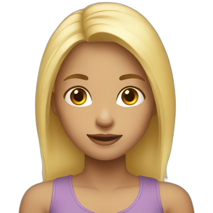 girl with blond hair emoji