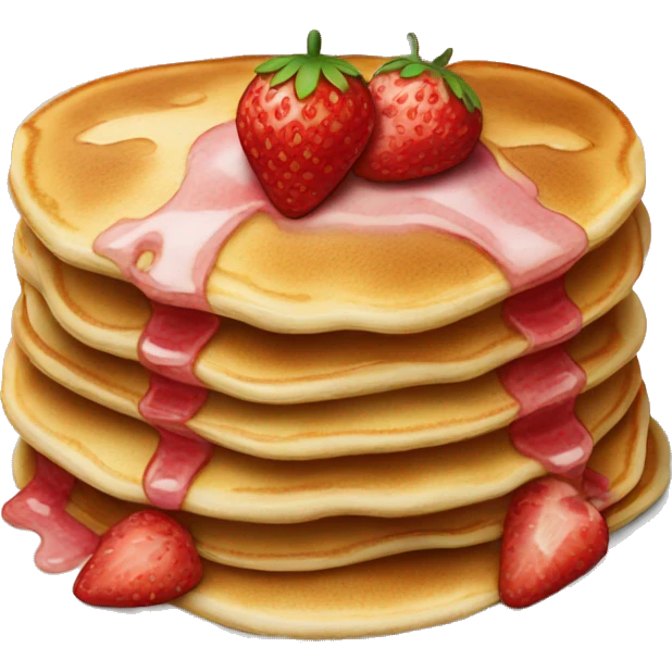 Strawberry pancakes  emoji