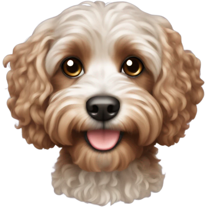 Cavapoo dark hair emoji