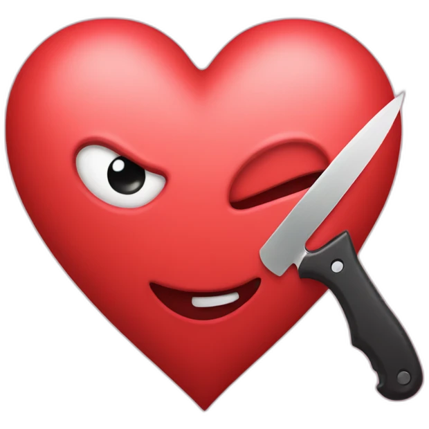 Heart with knife  emoji
