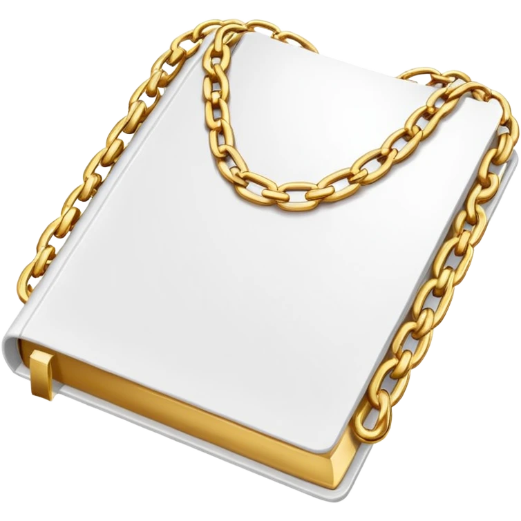 Gold Chains + white book emoji