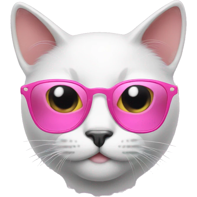 Cat with pink sunglasses emoji
