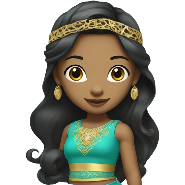Adorable jasmine from Aladdin emoji