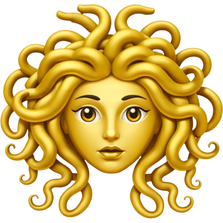 The Sicilian Medusa in gold emoji