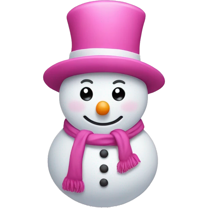 Pink Snowman emoji