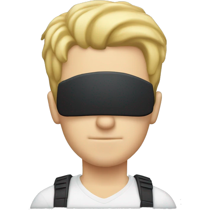 white guy with blonde hair playing ps5 emoji