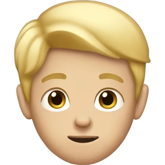 thinking blonde boy emoji