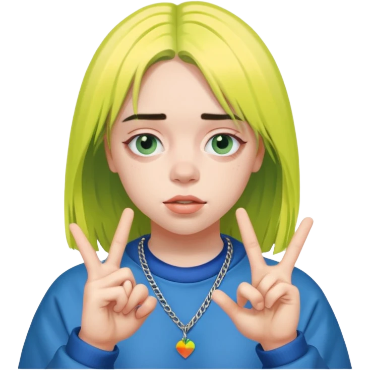 billie eilish doing the lesbian sign  emoji