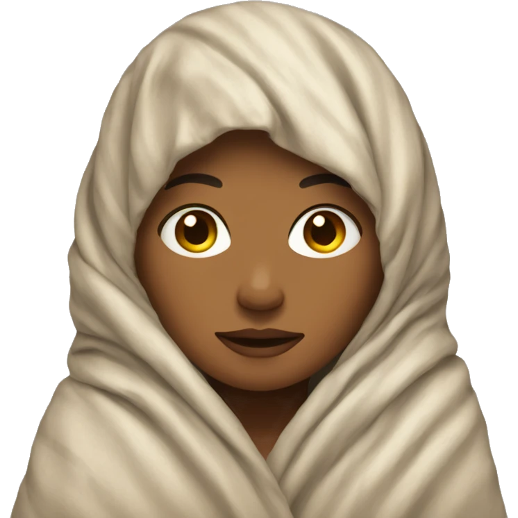 Woman in blanket  emoji