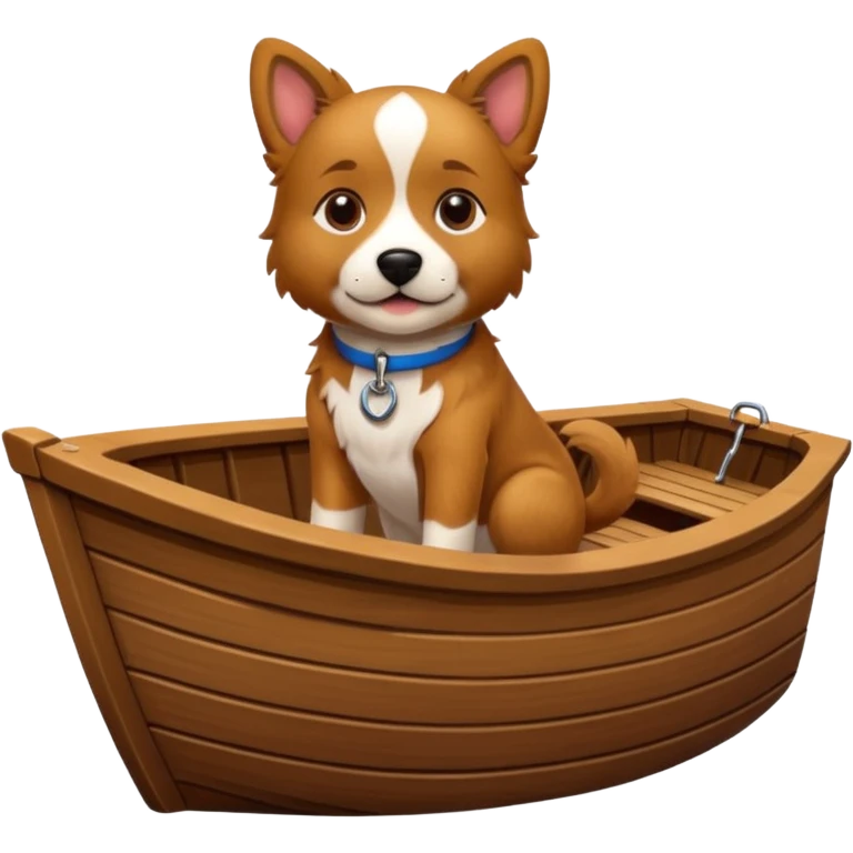 Dog on a boat  emoji