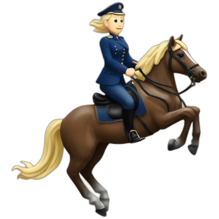 Marine lepen sur cheval emoji