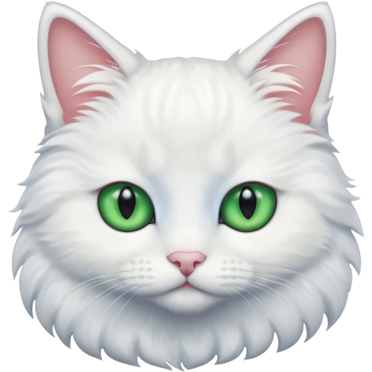 一只异瞳长毛的白猫 emoji