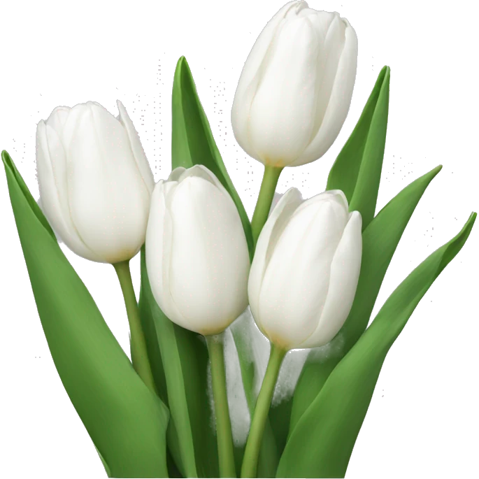 White tulips emoji