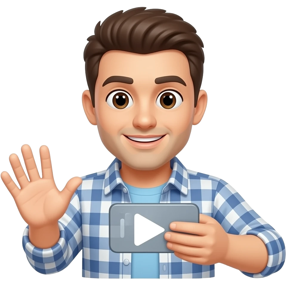 mirando un video en un telefono emoji