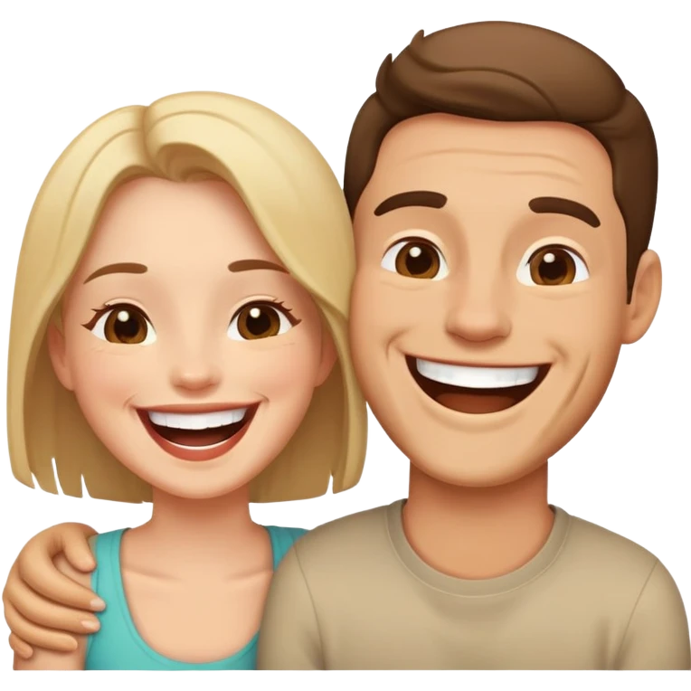 couple laughing together emoji