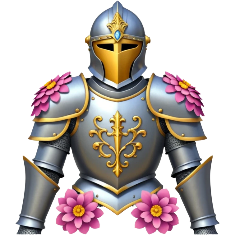 Knight armor  in flowers emoji