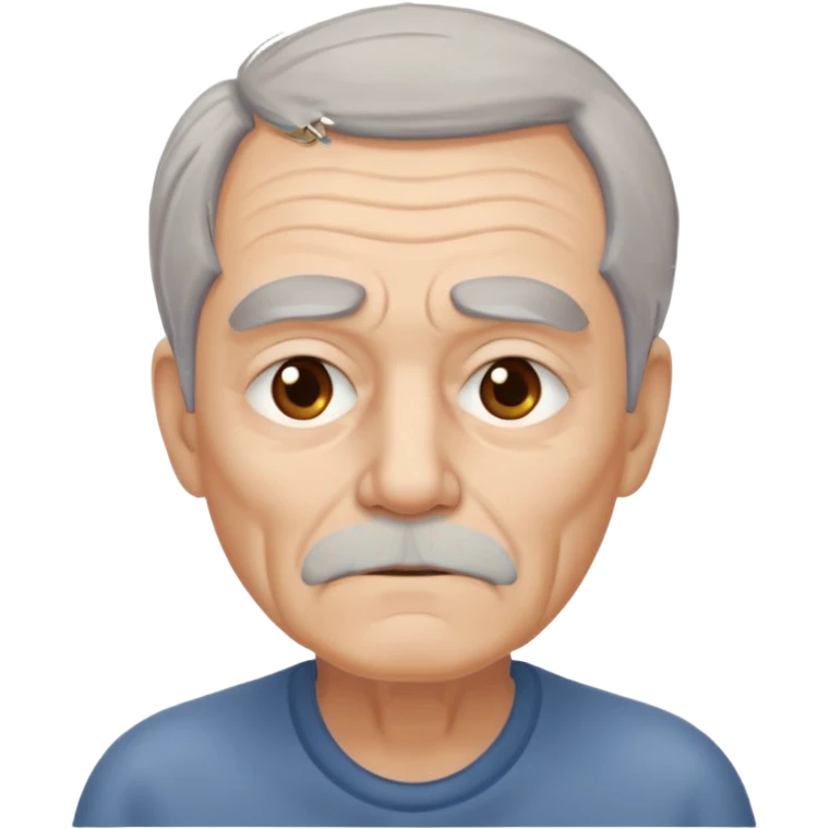 tired looking 65 year old man emoji