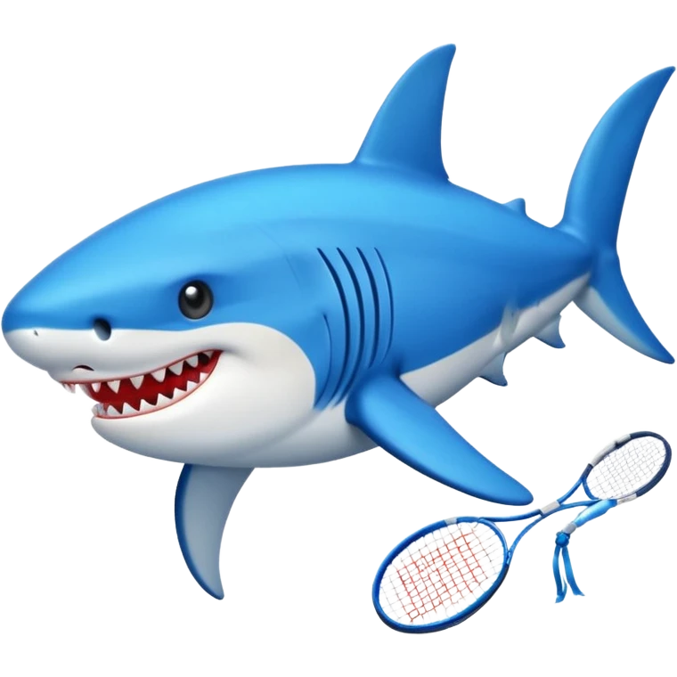 Tiburón con tenis azules emoji