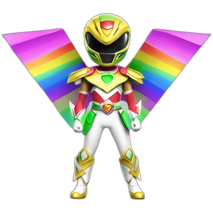 rainbow Power ranger full body emoji