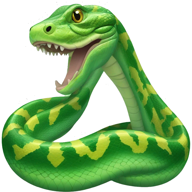 Big Green Indian Python Head emoji