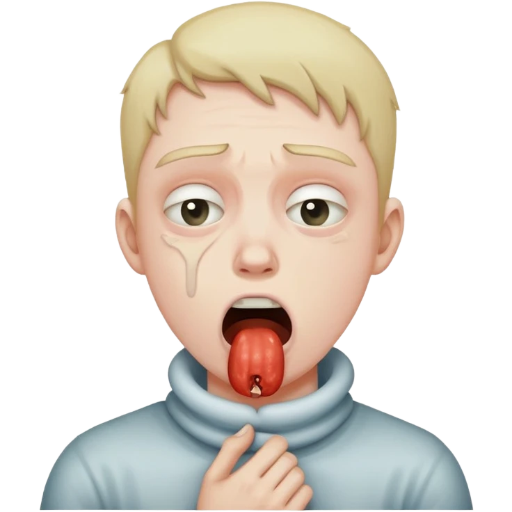 Person choking themselves  emoji