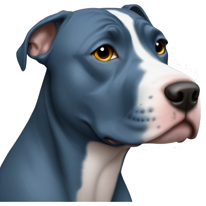 Blue pitbull side profile  emoji