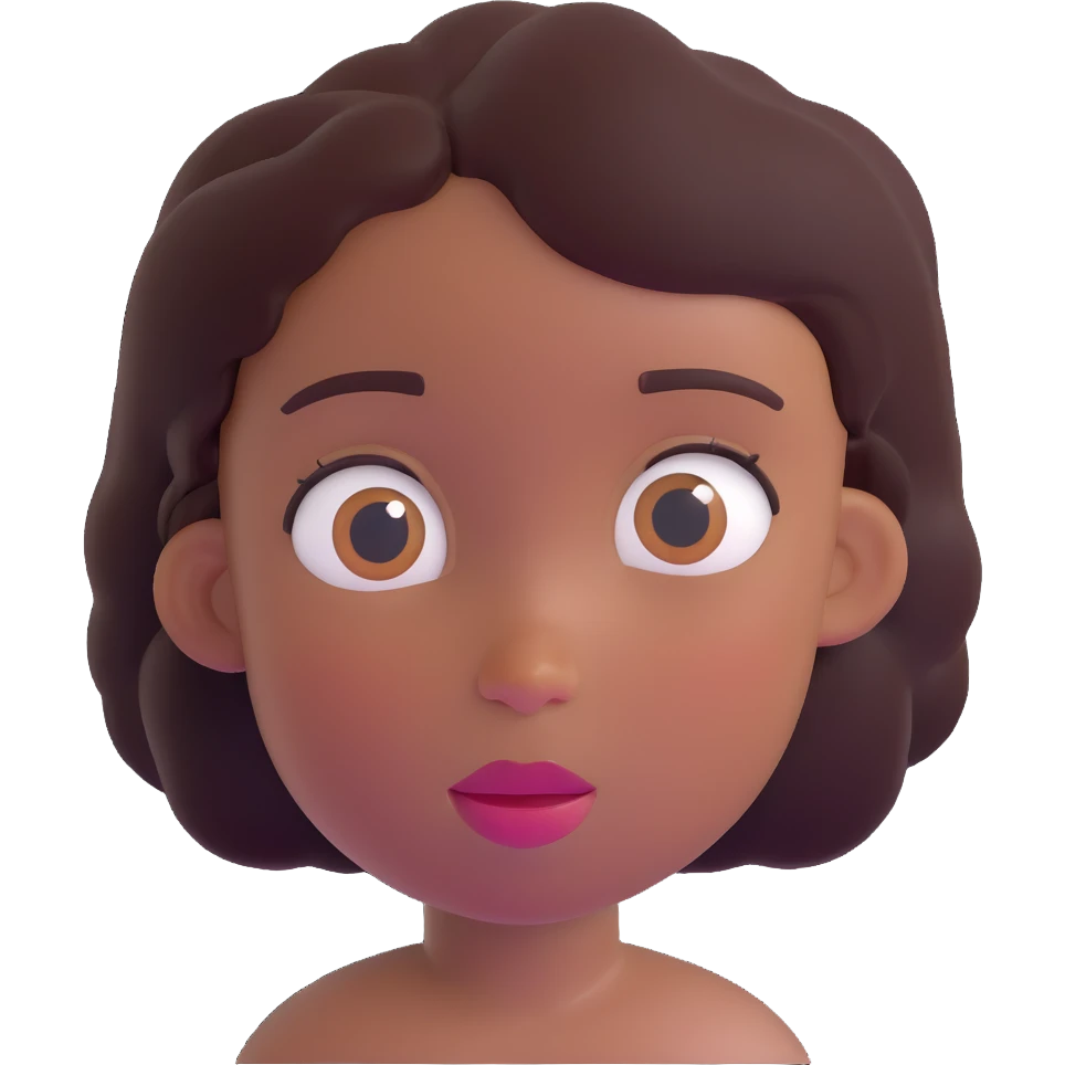 Black girl with expressive features emoji