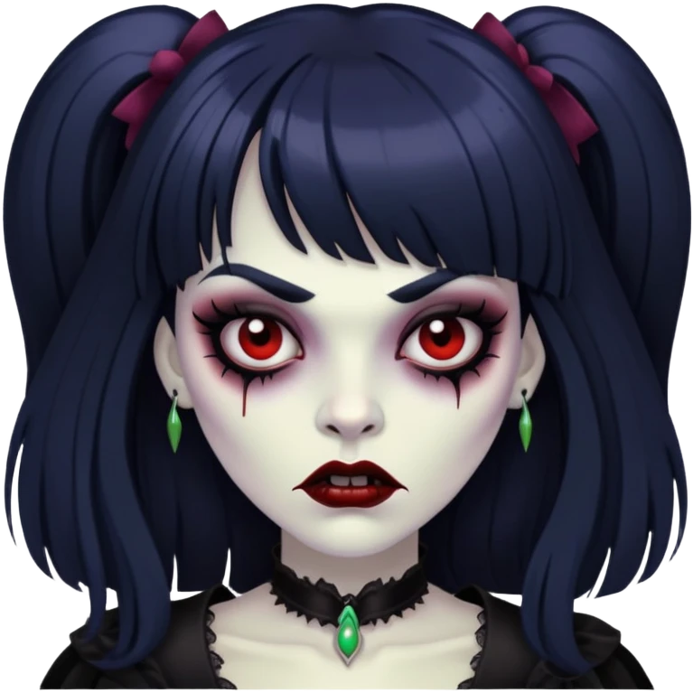 vampira zumbi de franja  emoji