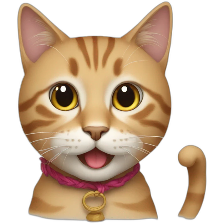 Cat with chicha emoji