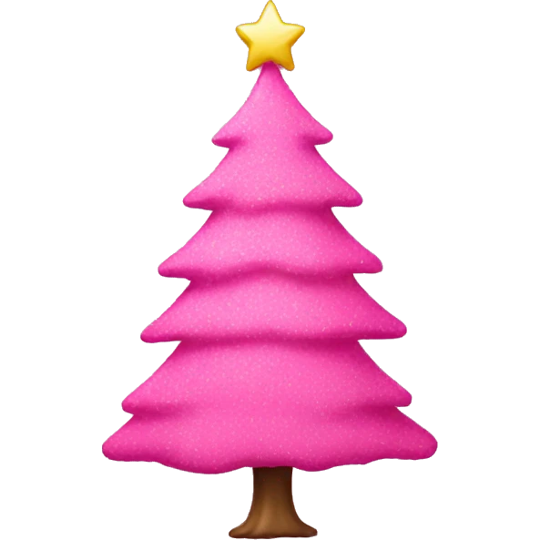 Pink Christmas tree emoji