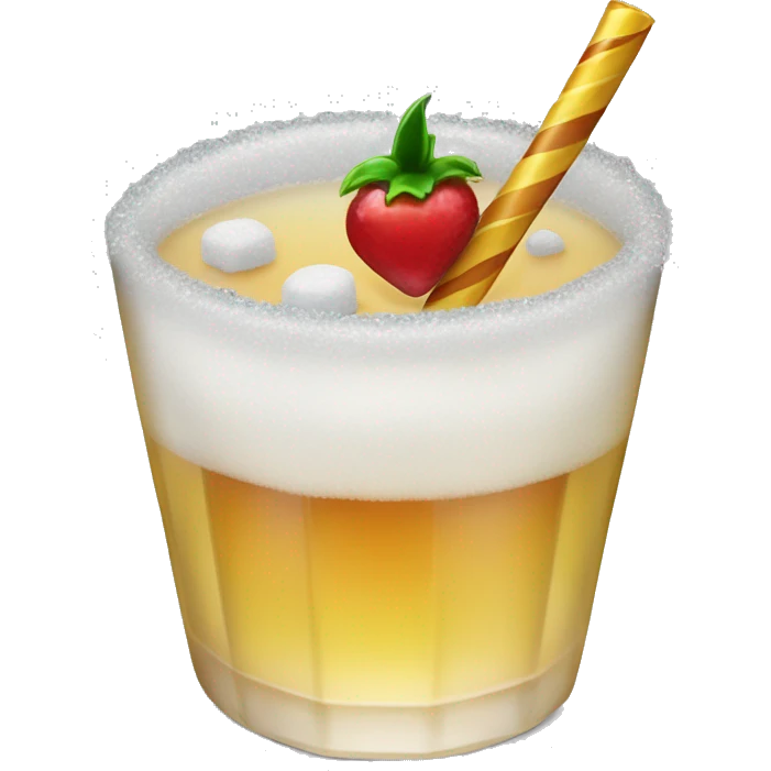 New Year's drink sugar rim emoji