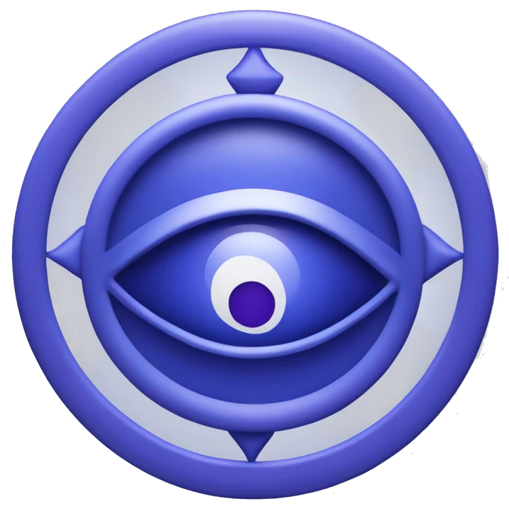Indigo third eye chakra symbol  emoji