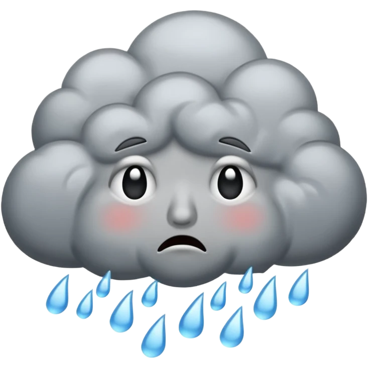 stormy cloud crying and sad
 emoji
