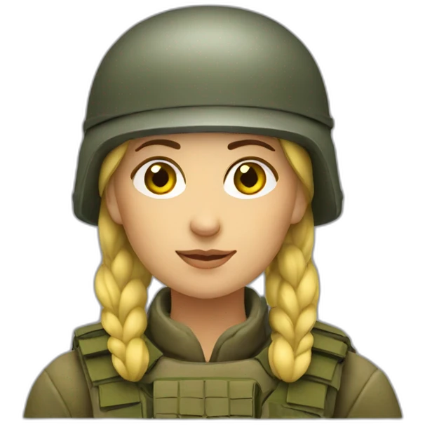 ukranian soldier woman emoji